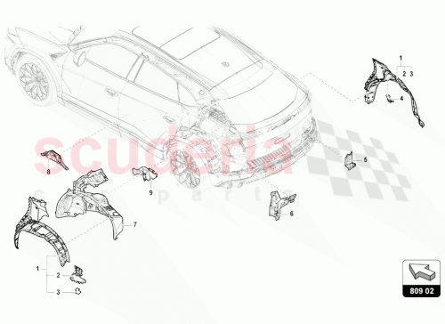 Part Diagram for Lamborghini 4M8809801A