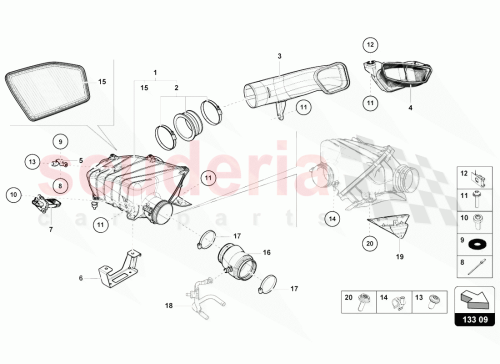 Part Diagram for Lamborghini 4T7129520