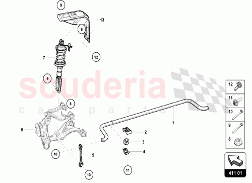 Part Diagram for Lamborghini 4T0412019AC