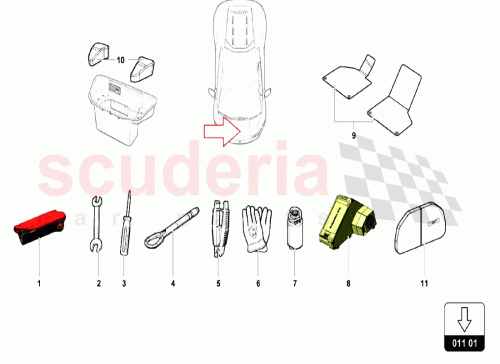 Part Diagram for Lamborghini 4T0012115A