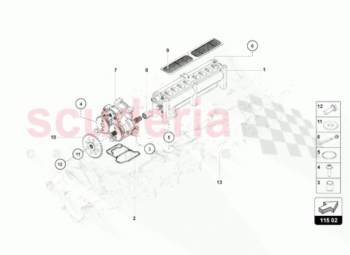 Part Diagram for Lamborghini 07M115131D