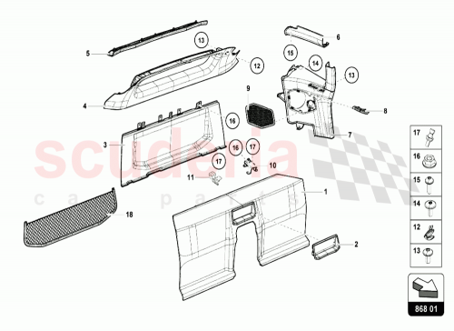 Part Diagram for Lamborghini 4T8867533