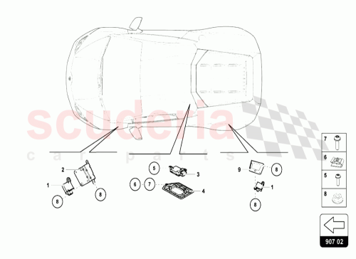 Part Diagram for Lamborghini 4S0810676A