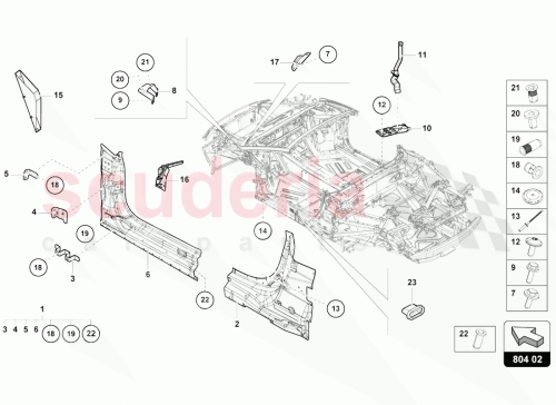 Part Diagram for Lamborghini 4T7810575B