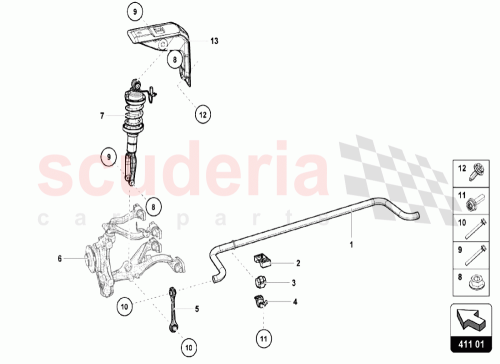 Part Diagram for Lamborghini 4T0412019S
