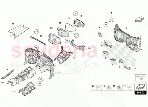 Part Diagram for Lamborghini 4M0825621H