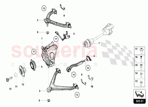 Part Diagram for Lamborghini 4T0505311A