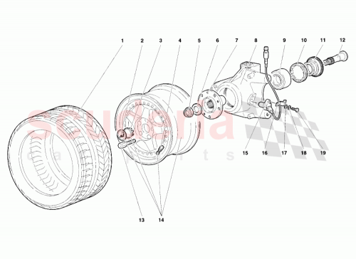 Part Diagram for Lamborghini 0051001073