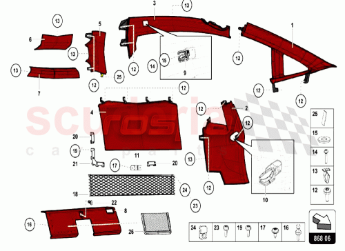 Part Diagram for Lamborghini 476867233E
