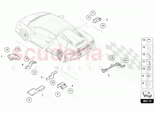 Part Diagram for Lamborghini 4T0864474A