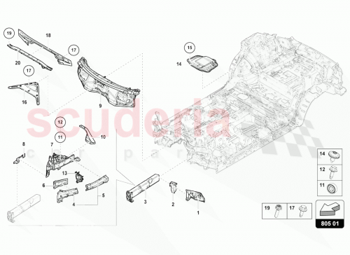 Part Diagram for Lamborghini 4M0805382G
