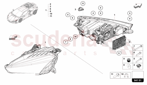 Part Diagram for Lamborghini 47A941036