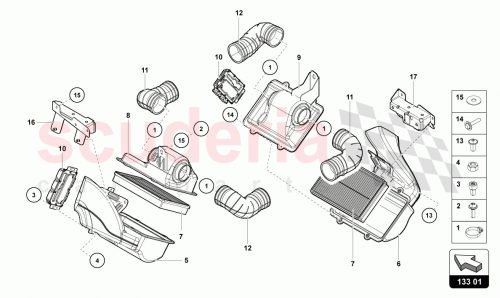 Part Diagram for Lamborghini 470133843C