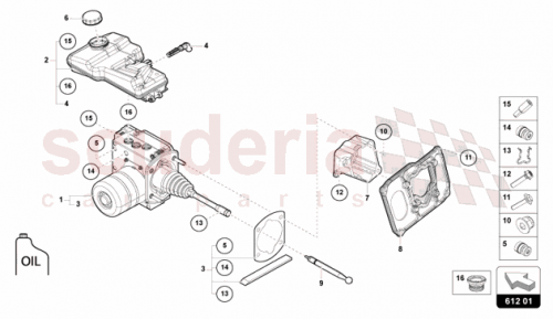 Part Diagram for Lamborghini 47B612285