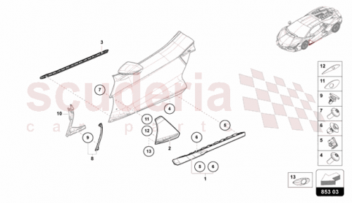 Part Diagram for Lamborghini 47B854939A