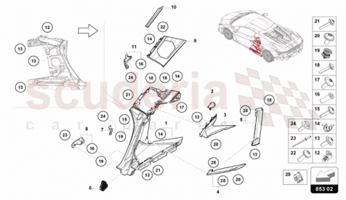Part Diagram for Lamborghini 47C810036C