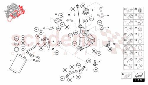 Part Diagram for Lamborghini 47B115634