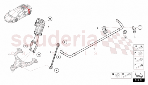 Part Diagram for Lamborghini 47B512019D