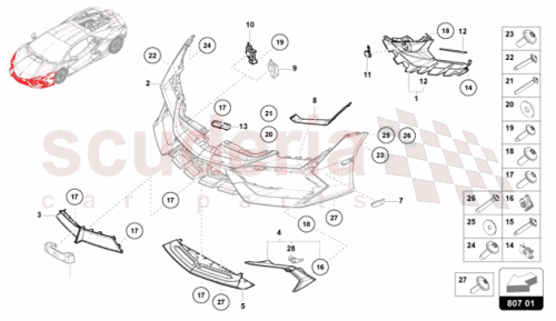 Part Diagram for Lamborghini 47B807724A