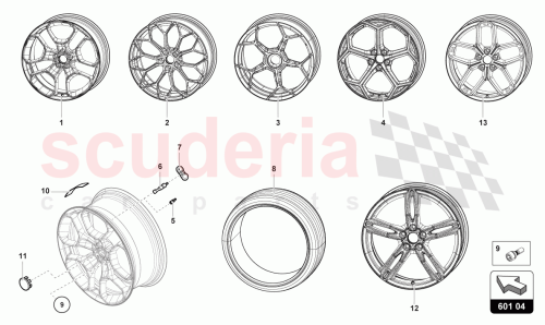 Part Diagram for Lamborghini 4T0601017BS