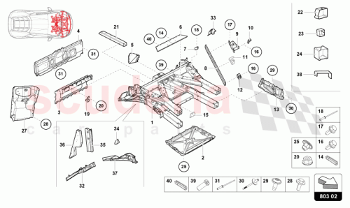 Part Diagram for Lamborghini 4S0806611D
