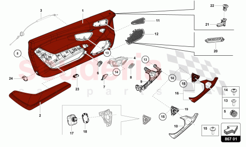 Part Diagram for Lamborghini 4T0867166FXZ0