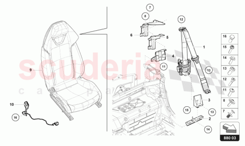 Part Diagram for Lamborghini 4T1857705L