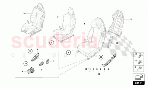 Part Diagram for Lamborghini 4T7898040B