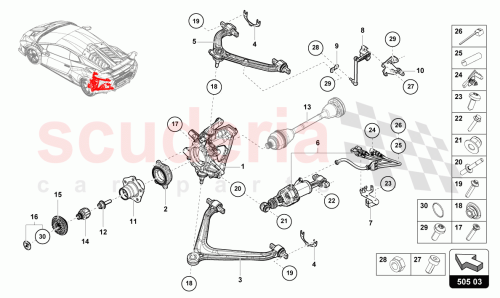 Part Diagram for Lamborghini 4T0505323A