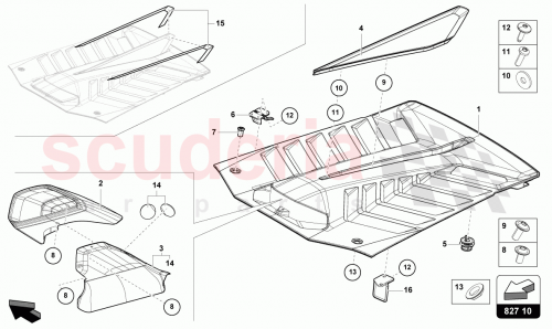 Part Diagram for Lamborghini 4T3827035C
