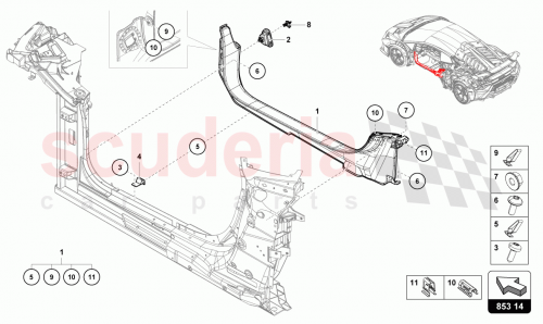 Part Diagram for Lamborghini 4T3825381