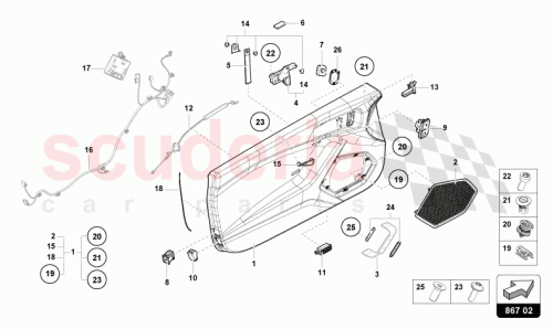 Part Diagram for Lamborghini 4T3837012A