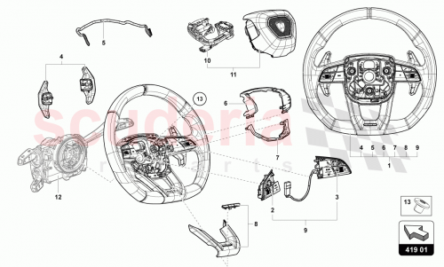 Part Diagram for Lamborghini 4ML951523D