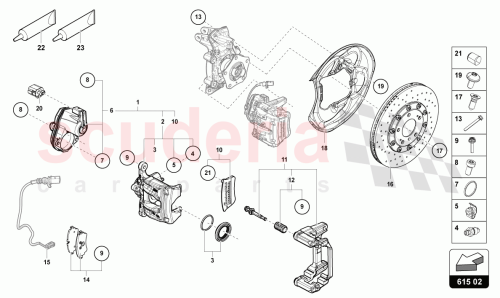 Part Diagram for Lamborghini 4ML615403