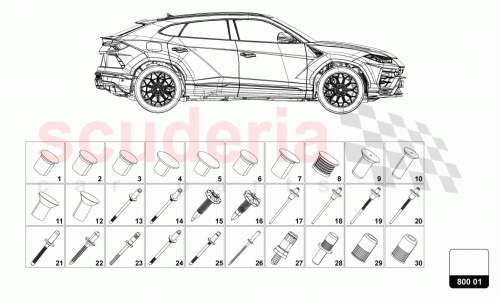 Part Diagram for Lamborghini N10744001
