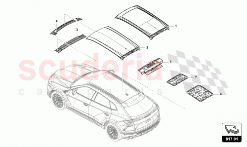 Part Diagram for Lamborghini 4ML817025A