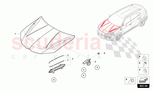 Part Diagram for Lamborghini 4ML823087B