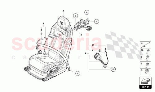 Part Diagram for Lamborghini 4ML857805B10G