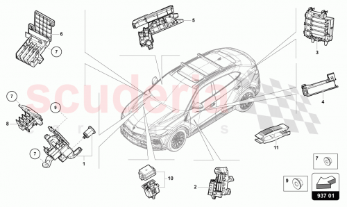 Part Diagram for Lamborghini 4N0915459A