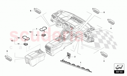 Part Diagram for Lamborghini 4ML947204A