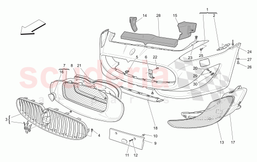 Part Diagram for Maserati 84720700