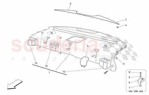 Part Diagram for Maserati 67199300