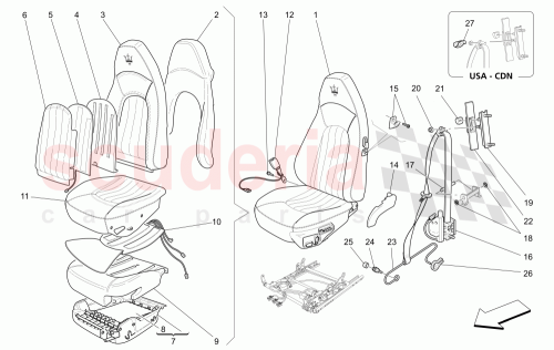 Part Diagram for Maserati 981200714