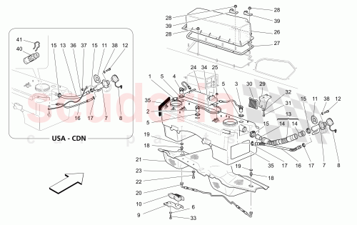 Part Diagram for Maserati 69044600