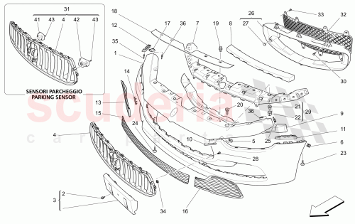 Part Diagram for Maserati 673001801