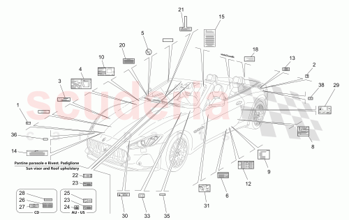 Part Diagram for Maserati 68621200