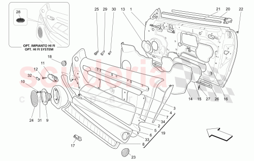 Part Diagram for Maserati 68372001