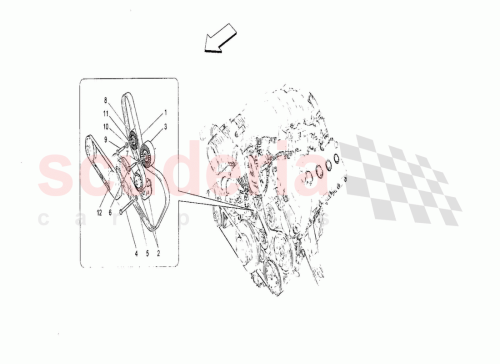 214271 Water Pump Drive Belt for Maserati GranCabrio, GranTurismo