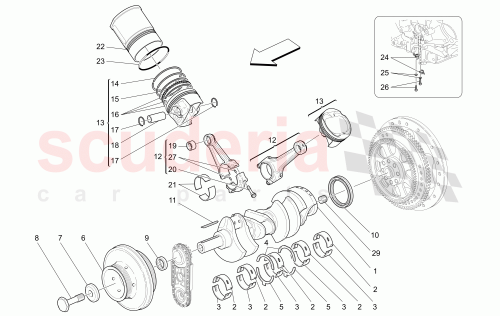 Part Diagram for Maserati 222571