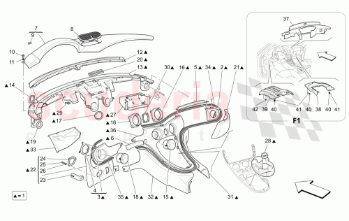 Part Diagram for Maserati 67698506